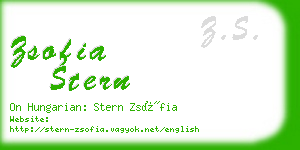 zsofia stern business card